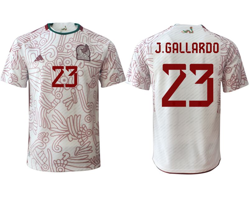 Men 2022 World Cup National Team Mexico away aaa version white #23 Soccer Jerseys